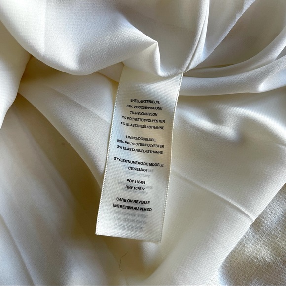 Alice + Olivia Cream Kimi Hammered Crepe A-line Skirt Sz 2 - Picture 5 of 10